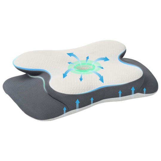 Анатомична възглавница Cervical Curve Memory, 58 x 37,5 x 12 см, бяла