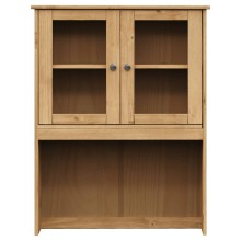 Бюфет VIGO от масивна борова дървесина с ламелни фронтове, кафяв, 78 x 30 x 100 см