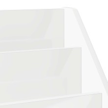 Детска етажерка за книги с открити отделения, бяла с гланцово покритие, 72,5 x 29,5 x 69 см