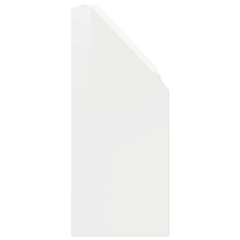 Детска етажерка за книги с открити отделения, бяла с гланцово покритие, 72,5 x 29,5 x 69 см