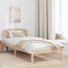 Единично легло WOODLINE от боров масив, натурално