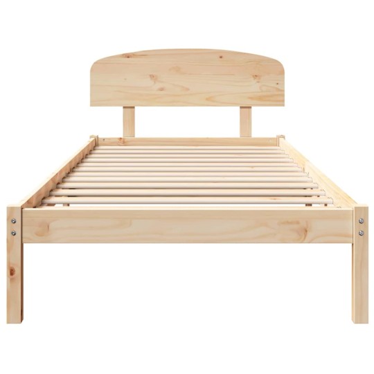 Единично легло WOODLINE от боров масив, натурално