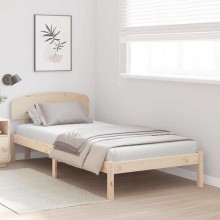 Единично легло WOODLINE от боров масив, натурално