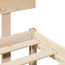 Единично легло WOODLINE от боров масив, натурално