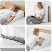 Клиновидна възглавница за легло Bed Wedge Memory, 69 x 64 x 19 см, бяла