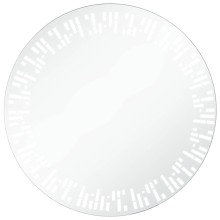 Кръгло LED стенно огледало за баня с декоративно периферно осветление, 70 см