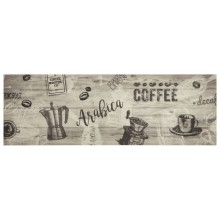 Кухненско килимче Coffee, сиво, 60x180 см, кадифе