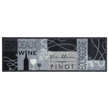 Кухненско килимче Retro Wine, сиво, 60x180 см, кадифе