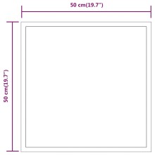 LED стенно огледало за баня с периферна светеща рамка и USB захранване, 50x50 см
