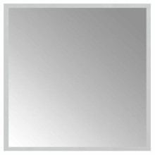 LED стенно огледало за баня с периферна светеща рамка и USB захранване, 50x50 см