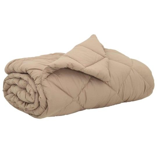 Лятна олекотена завивка Color Warm с полиестерен пълнеж, 200 г/м², в цвят таупе