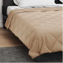 Лятна олекотена завивка Color Warm с полиестерен пълнеж, 200 г/м², в цвят таупе