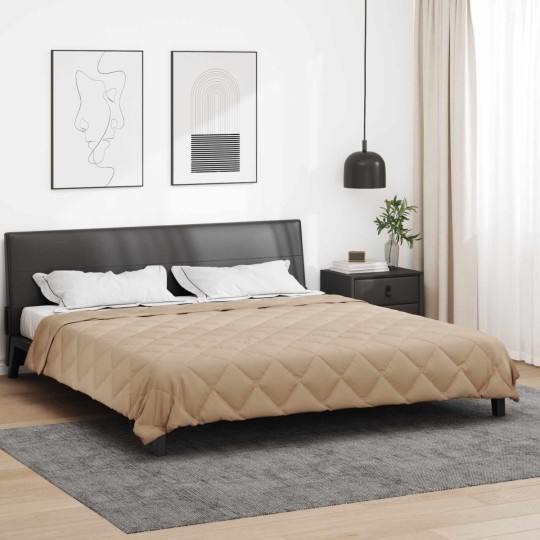 Лятна олекотена завивка Color Warm с полиестерен пълнеж, 200 г/м², в цвят таупе