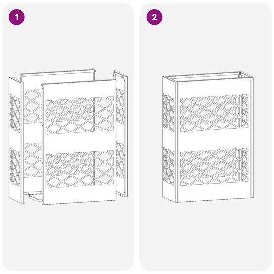 Метална поставка за чадъри GRID, цвят антрацит, 28 x 12 x 41 см