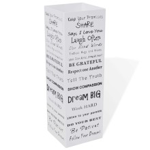Метална поставка за чадъри SCRIPT, бяла, 15,5 x 15,5 x 48,5 см