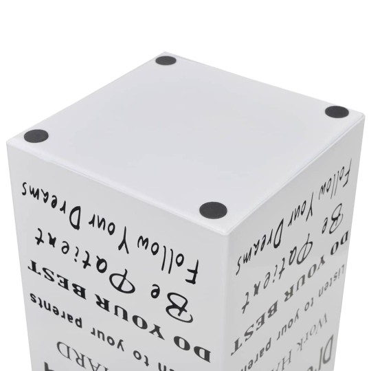 Метална поставка за чадъри SCRIPT, бяла, 15,5 x 15,5 x 48,5 см