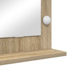Настолно тоалетно огледало с Холивуд LED осветление дъб сонома 100 x 55 см