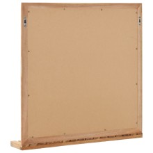 Огледало за баня от масивно орехово дърво с вграден рафт, 60x12x62 см