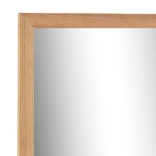 Огледало за баня от масивно орехово дърво с вграден рафт, 60x12x62 см