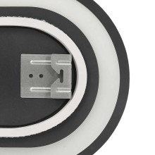 Овално LED стенно огледало за баня с USB захранване и периферна рамка, 100x45 см