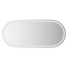 Овално LED стенно огледало за баня с USB захранване и периферна рамка, 100x45 см