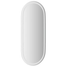 Овално LED стенно огледало за баня с USB захранване и периферна рамка, 100x45 см