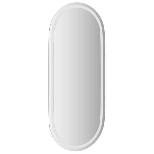 Овално LED стенно огледало за баня с USB захранване и периферна рамка, 100x45 см