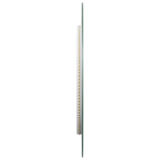 Овално LED стенно огледало за баня с USB захранване и периферна рамка, 100x45 см