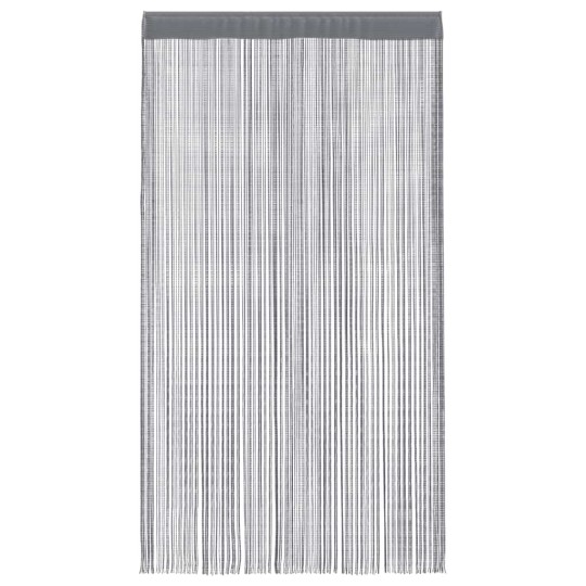 Пердета с ресни в цвят антрацит за тръбен корниз, 2 бр., 140 x 250 см