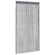 Пердета с ресни в цвят антрацит за тръбен корниз, 2 бр., 140 x 250 см