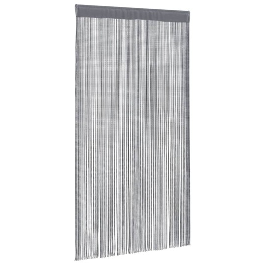 Пердета с ресни в цвят антрацит за тръбен корниз, 2 бр., 140 x 250 см