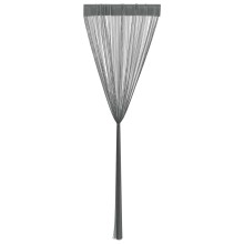 Пердета с ресни в цвят антрацит за тръбен корниз, 2 бр., 140 x 250 см