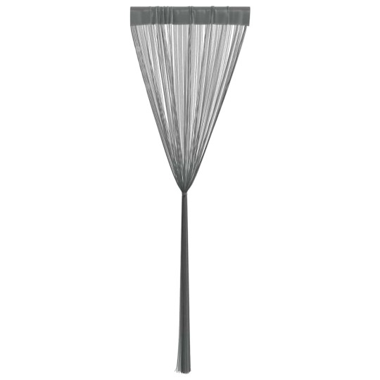 Пердета с ресни в цвят антрацит за тръбен корниз, 2 бр., 140 x 250 см