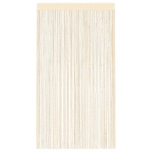 Пердета с ресни в цвят кремав за тръбен корниз, 2 бр., 140 x 250 см