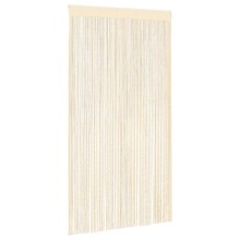 Пердета с ресни в цвят кремав за тръбен корниз, 2 бр., 140 x 250 см
