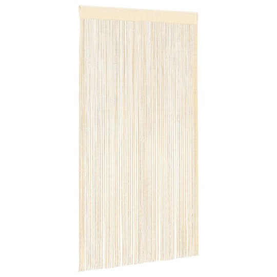 Пердета с ресни в цвят кремав за тръбен корниз, 2 бр., 140 x 250 см