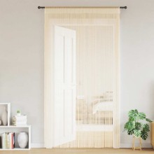 Пердета с ресни в цвят кремав за тръбен корниз, 2 бр., 140 x 250 см
