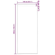 Плътни завеси в цвят теракота с комбиниран перделък, 2 бр., 140 x 260 см