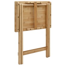 Помощна сгъваема маса в стил Eco Minimalist, бамбук масив, 40 x 30 см