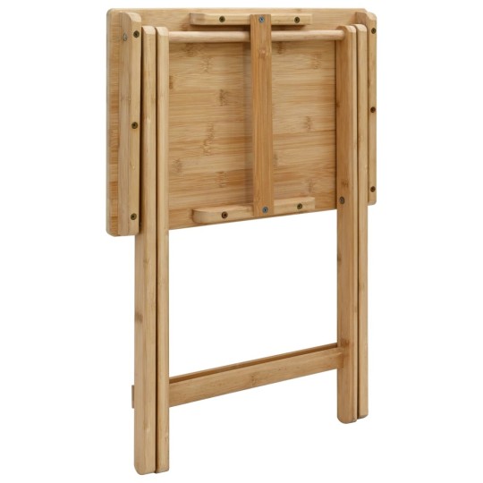 Помощна сгъваема маса в стил Eco Minimalist, бамбук масив, 40 x 30 см