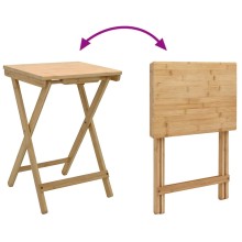 Помощна сгъваема маса в стил Eco Minimalist, бамбук масив, 40 x 30 см