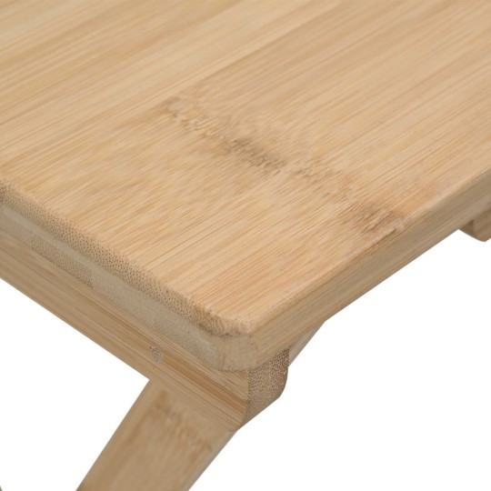 Помощна сгъваема маса в стил Eco Minimalist, бамбук масив, 40 x 30 см
