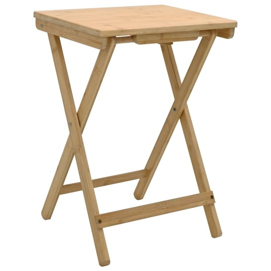 Помощна сгъваема маса в стил Eco Minimalist, бамбук масив, 40 x 30 см