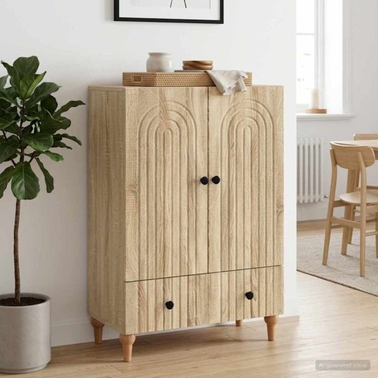 Шкаф ARCO с 2 врати и долно чекмедже, дъб сонома, 66 x 34,5 x 95 см