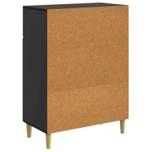 Шкаф LINEA с 2 врати и горно чекмедже, черен, 66 x 34,5 x 90 см