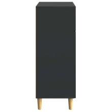 Шкаф LINEA с 2 врати и горно чекмедже, черен, 66 x 34,5 x 90 см