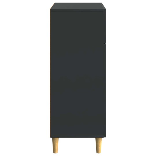 Шкаф LINEA с 2 врати и горно чекмедже, черен, 66 x 34,5 x 90 см
