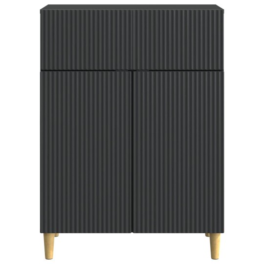 Шкаф LINEA с 2 врати и горно чекмедже, черен, 66 x 34,5 x 90 см