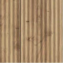 Шкаф LINEA с 3 врати и фрезовани фронтове, дъб артизан, 89 x 34,5 x 80 см