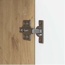 Шкаф LINEA с 3 врати и фрезовани фронтове, дъб артизан, 89 x 34,5 x 80 см